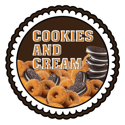 Cookies & Cream Die Cut Counter Sign